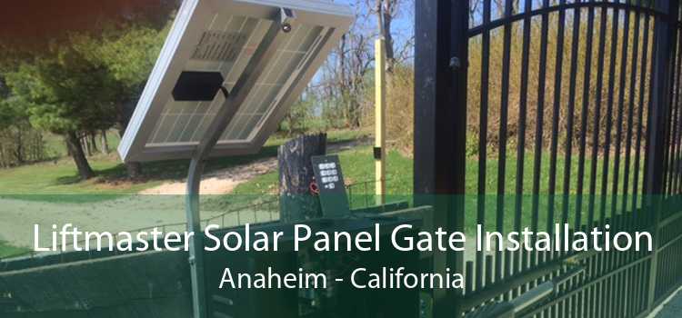 Liftmaster Solar Panel Gate Installation Anaheim - California