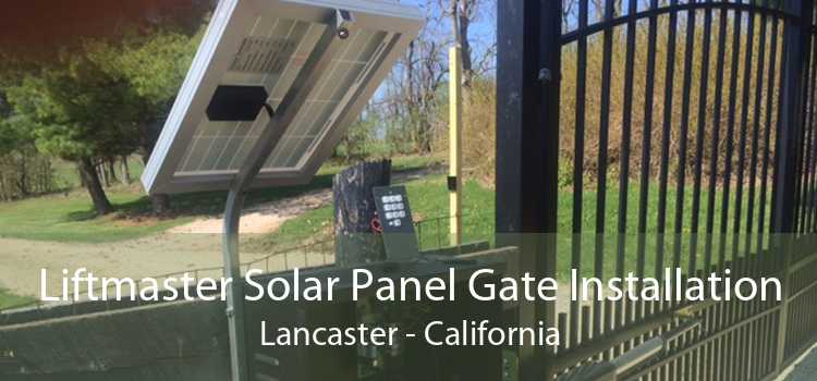 Liftmaster Solar Panel Gate Installation Lancaster - California